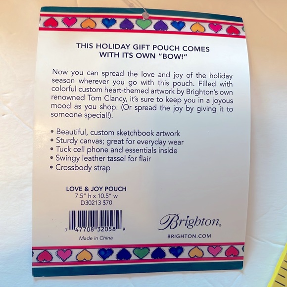 Brighton Silver Plated 3 Heart Key Chain & Love & Joy Crossbody Pouch - Picture 7 of 10